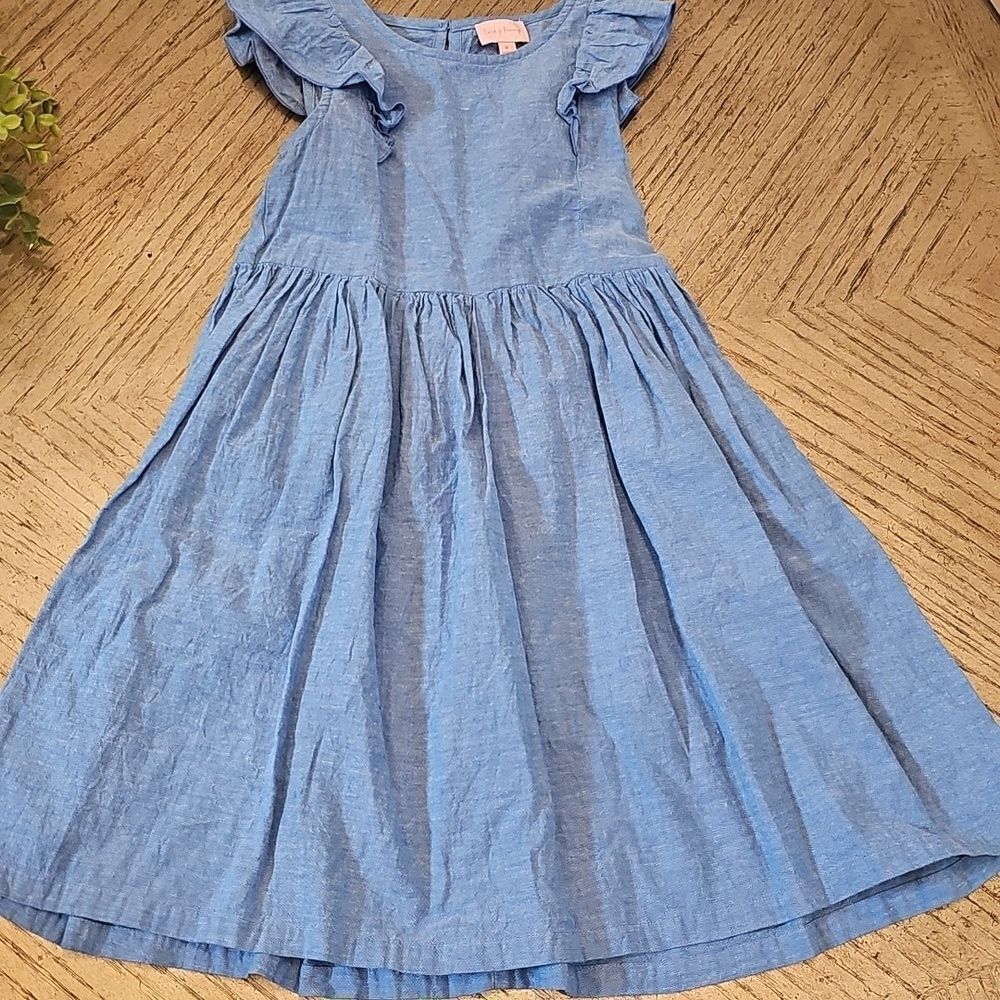 Blue Ruffle Dress Size 8 - Picture 10 of 10